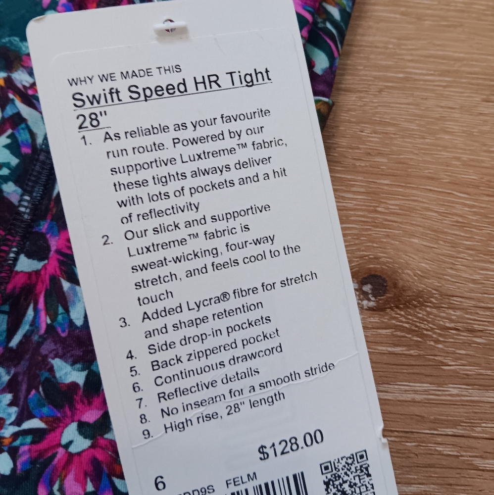 NEW Lululemon Swift Speed HR Tights 28" Size 6 - Picture 3 of 7